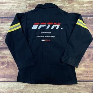 EPTM Heavy Long Sleeve Jean Jacket Black Denim Utility Sz M